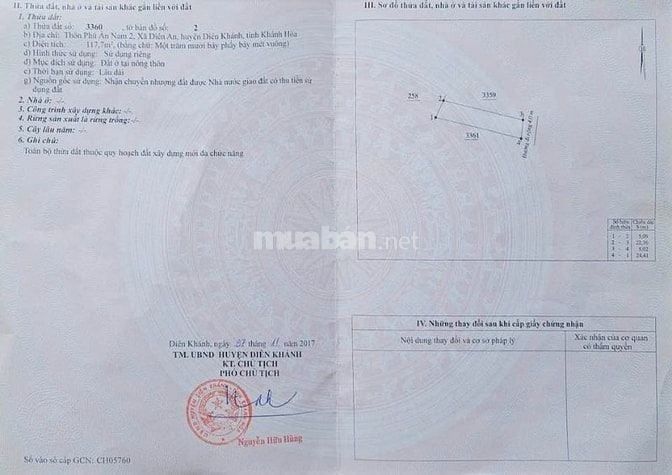 DA68 Bán đất hẻm 4m thôn Phú Ân Nam xã Diên An