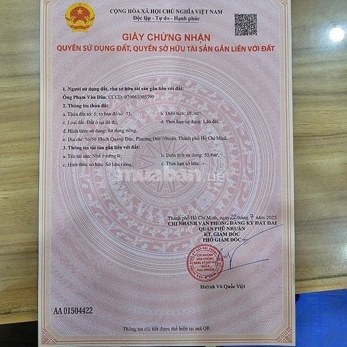 CHÍNH CHỦ GIẢM GIÁ SÂU-BÁN GẤP 56/50 THÍCH QUẢNG ĐỨC;4,3TỶ,PHÚ NHUẬN