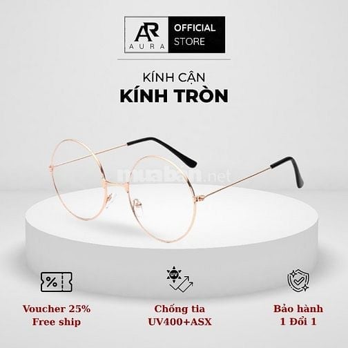 Mắt kính Gọng Tròn AURA Chất Liệu Nhựa TR90 và Hợp kim không gỉ