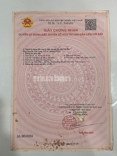 Bán đất mặt tiền đường 823D - chính chủ, 6.5 tỷ còn thương lượng