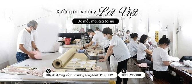 XƯỞNG ĐỒ LÓT THỦ ĐỨC tuyển thợ ziczac, thợ vắt sổ & thợ cắt