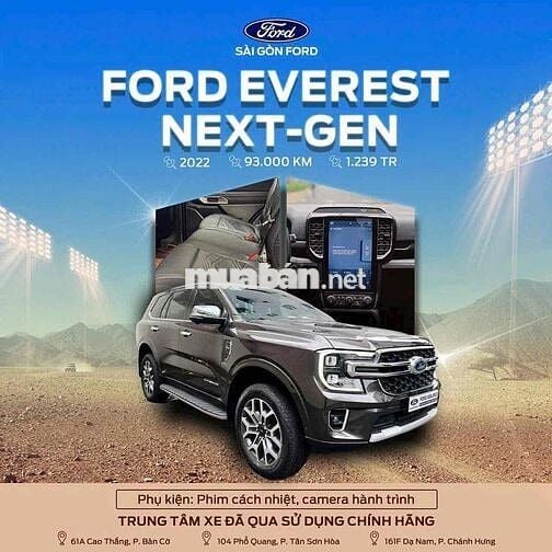 Ford Everest 2022 Titanium 2.0L 4x4 AT - 93000 km