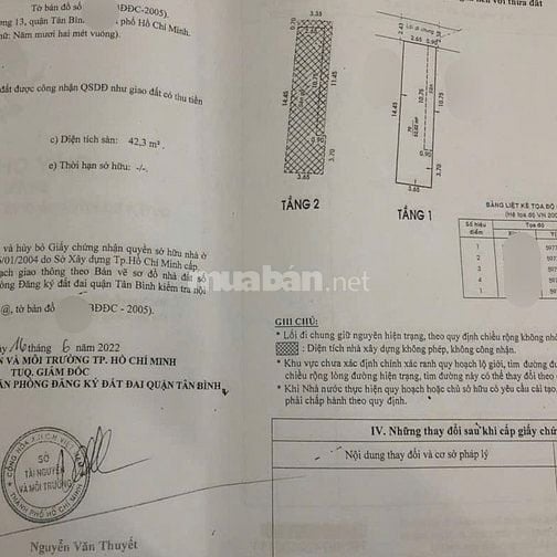 Hẻm nội bộ dân trí cù chính lan DT:3,6x15 trệt 1 lầu khu hiếm nhà bán