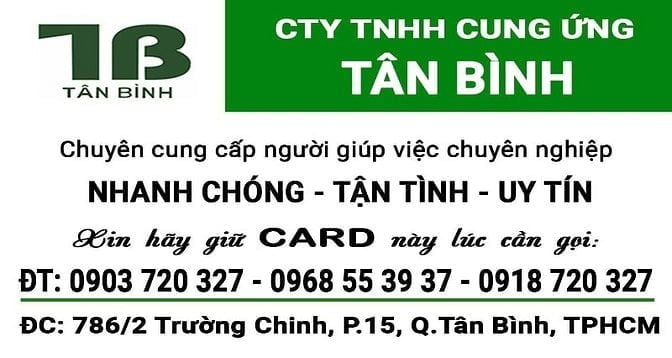 Chuyên cung cấp người giúp việc nhà,chăm em bé, chăm sóc người già