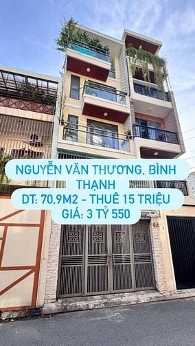 PHÁT MÃI GẤP NHÀ NGUYỄN VĂN THƯƠNG, BÌNH THẠNH GIÁ 3 TỶ 550 HẺM 6M 