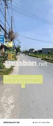 Đất + nhà ở Mặt Tiền kênh trung ương  vĩnh lộc b. 850 m giá rẻ. 7 tr