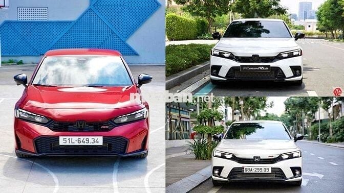 3 XE CIVIC RS 2022-2024-2025 ĐỎ TRẮNG, CẦN BÁN