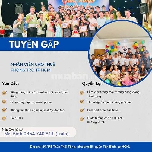 tuyển nhân viên kinh doanh sale căn hộ phòng trọ_đăng tin dẫn khách