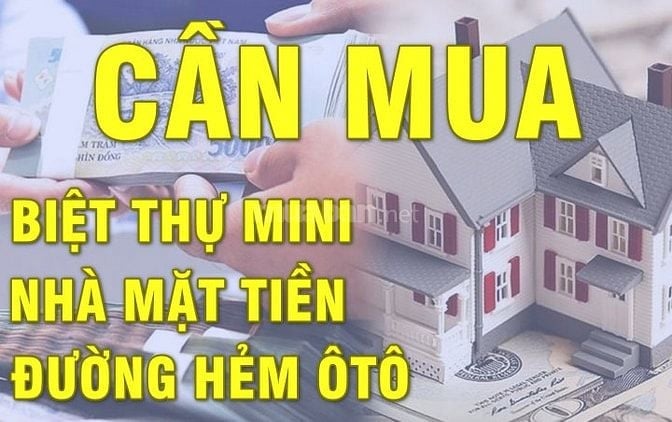 CẦN MUA Biệt Thự mini, Nhà Mặt Tiền, hẻm ôtô - HH cho người giới thiệu