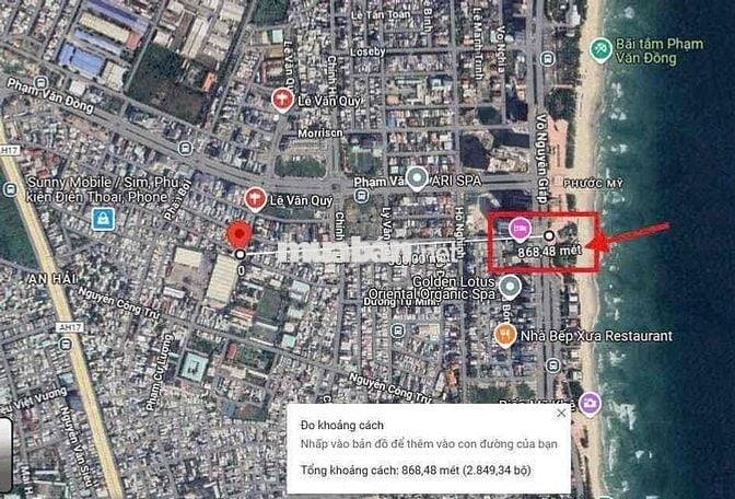 ✅CƠ HỘI HIẾM - CHÍNH CHỦ BÁN ĐẤT 76.2m2 - NGAY BIỂN MỸ KHÊ - CHỈ 9,4 T