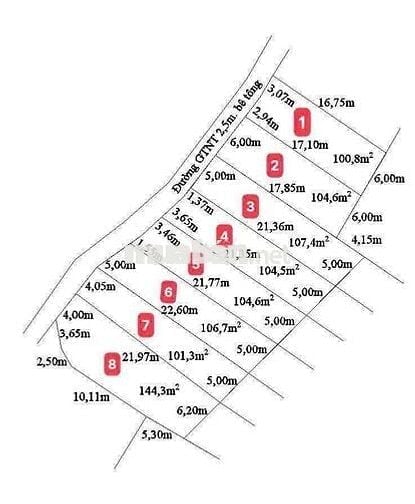 Lô đất đẹp tại Bình Lãng_ Tân Trụ -Long An 105m2 thổ cư giá 395 triệu