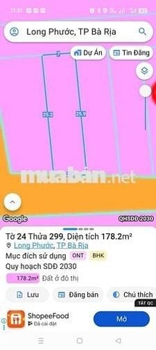 CẦN TIỀN BÁN GẤP ĐẤT LONG PHƯỚC