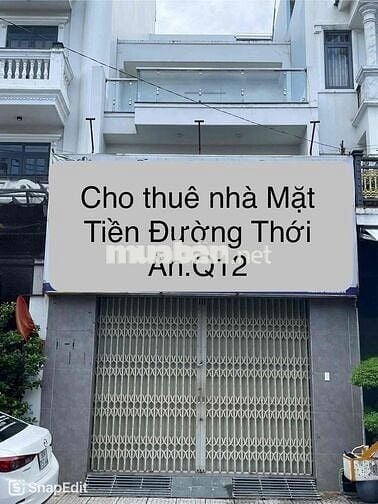 Cho thuê nhà 5x15m.Xây 1 Lầu Mặt Tiền Đường Thới An(Gần ubp)Q12