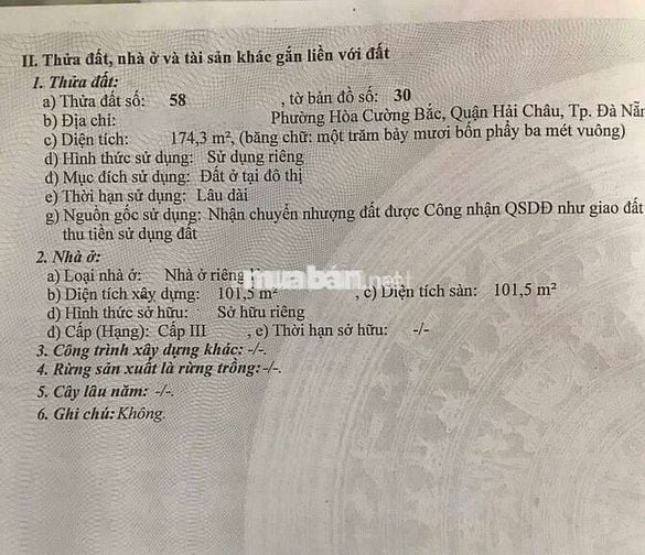 Bán Nhà Mặt Tiền Đường Hóa Quê Trung 3, Hòa Cường, Hải Châu, Đà Nẵng