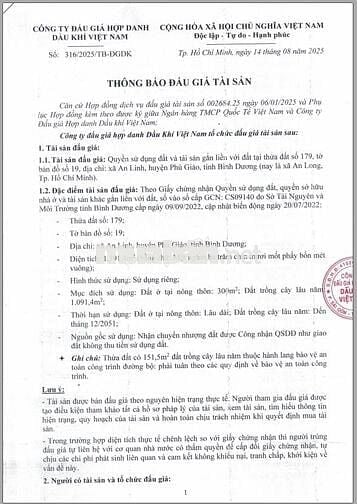 BĐS tại xã An Linh, huyện Phú Giáo, Bình Dương (xã An Long, Tp.HCM)