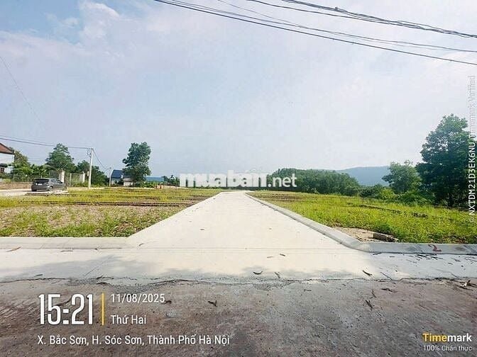 Bán đất Phúc Xuân, Sóc Sơn, 100m2, Full thổ cư, Phân lô ô tô tránh