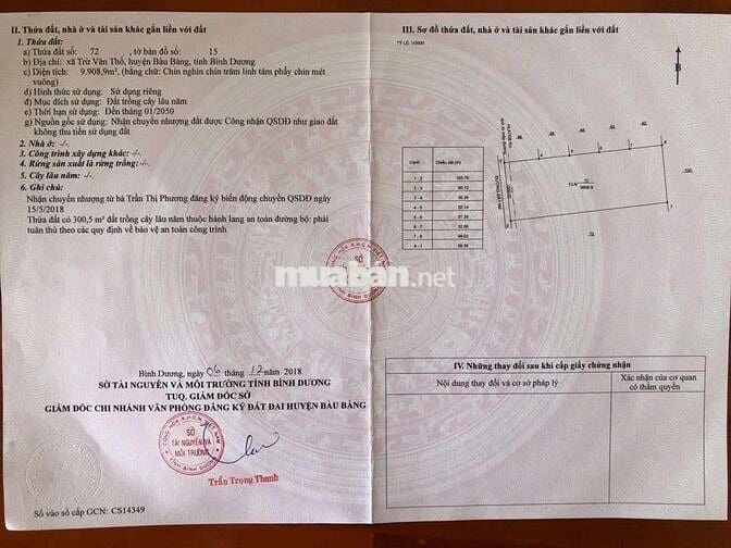 Chủ kẹt tiền sang lại 2 mẫu đất ngay sau lưng nhà thờ Trừ Văn Thố