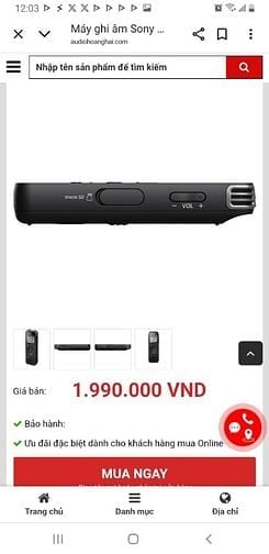Máy ghi âm SONY ICD-PX470 mới 99%