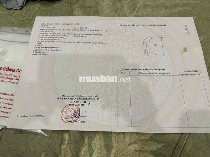 Nhà em cần bán lô đất 2 mặt tiền tại ngã tư khu đô thị mới Chi Đông, M