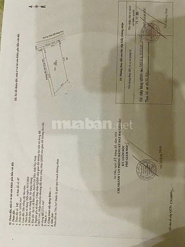 1,5 mẫu 2 mặt tiền đường nhựa. Ngay gần cổng KCN Phước Đông. 40tr (1m)
