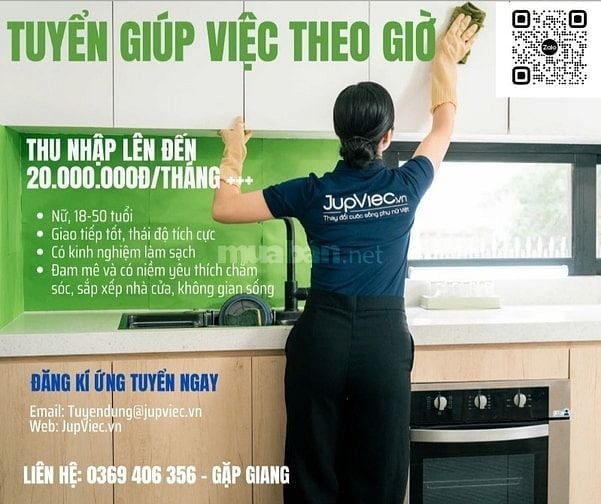 TUYỂN 20 CHỊ GIÚP VIỆC THEO GIỜ TẠI HÀ NỘI