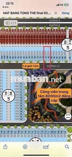 Cặp nền siêu đẹp sổ sẵn KDT Đông Cần Thơ. P Sóc Trăng. ngang Công Viên