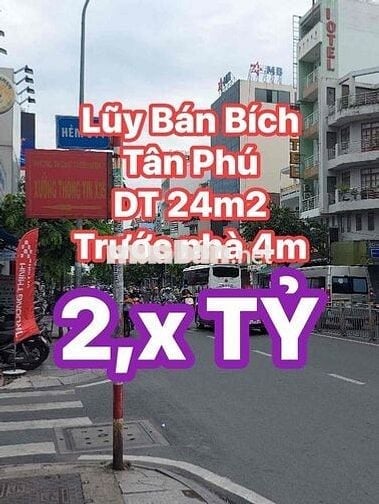 Nhỉnh 2tỷ, nhà 2 tầng, đường Lũy Bán Bích, Tân Phú