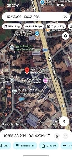 Bán đất thổ cư QL13, P. Lái Thiêu, Thuận An; 3.463m2, giá 30 tỷ