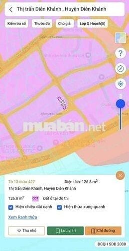 Bán đất tái định cư Bầu Gáo TDP Phú Lộc Đông 2 xã Diên Khánh.