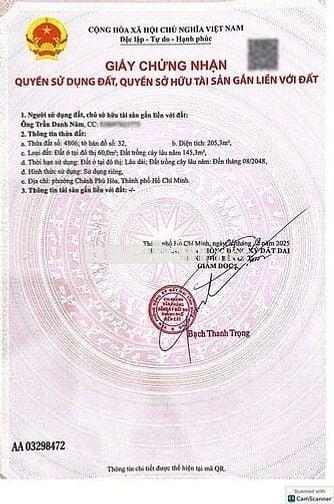 Đất nền CHÁNH PHÚ HOÀ – TP. HỒ CHÍ MINH