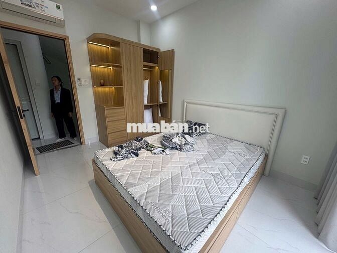 Cho thuê nhà mới Full NT Phan Đăng Lưu 6x10m 3 lầu 4pn giá 35 triệu