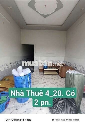 Nhà Thuê 4×20 mới đẹp . Kế bên có đất trống _ Ấp 6 xã Tân Vĩnh Lộc B