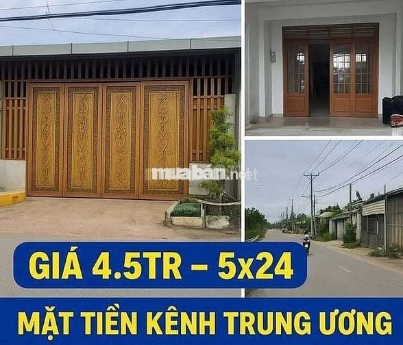 Mặt tiền kênh trung ương gần nữ dân công Cho Thuê