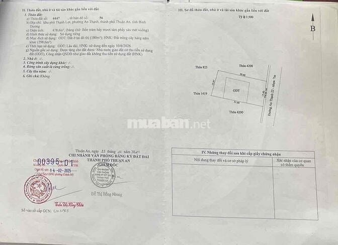 cần bán nhanh lô đất thổ cư nở hậu, mặt tiền đường 22 An Thạnh,