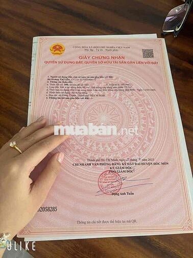 ĐẤT FULL THỔ CƯ,XE HƠI TẬN NƠI,CÁCH CHỢ THỚI TỨ 200m,TẶNG GPXD TRỆT+3L