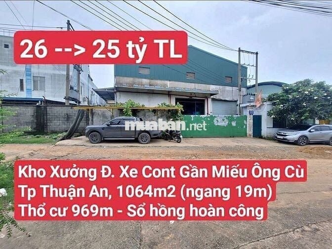 Nhà Xưởng Đường Xe Cont Gần Ngã Tư Miếu Ông Cù P. An Phú Tp HCM