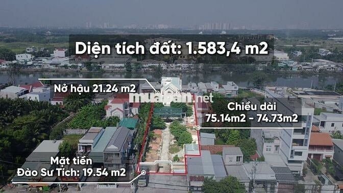Biệt thự kèm đất nở hậu MT Đào Sư Tích, Nhà Bè, 4 lầu,1583m², 70 tỷ