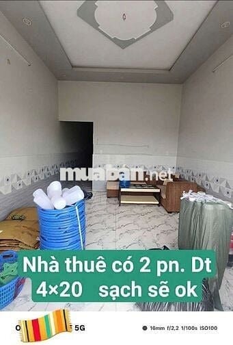 Nhà Thuê 4×20 giá 3,5 tr kế bên có đất trống . Gần ủy ban xã tân vlb