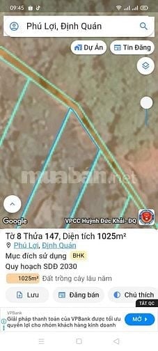 Bán 2.028m2 thổ vườn.phú lợi 1 tỷ 4