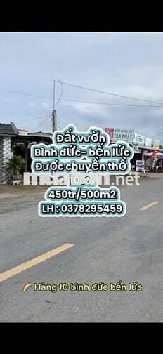 đất vườn bình đức bến lức - long an 500m2 , giá : 390 triệu