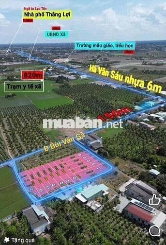thổ cư xã quê mỹ thạnh - tân trụ - long an , dt :145mv , giá : 415tr