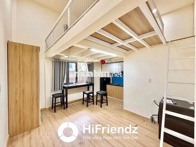 CĂN HỘ GÁC FULL NỘI THẤT CAO CẤP CÓ MÁY GIẶT RIÊNG CHỈ TÍNH ĐIỆN NƯỚC