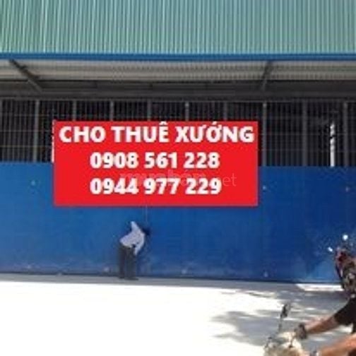 Nhà xưởng cho thuê đường bùi công trừng, hóc môn dt: 700m giá 32 triêu