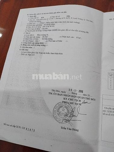 Bán nhà đường số 9 Linh Trung gần trường ĐH Sư Phạm Kỹ Thuật, nhà mới