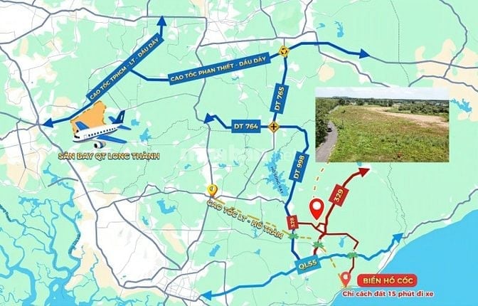 Đất Xuyên Mộc - Lưng tựa suối, mặt giáp đường rộng 10m