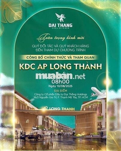 🌟 ĐẤT NỀN DỰ ÁN AP LONG THÀNH – CẠNH SÂN BAY QUỐC TẾ LONG THÀNH 🌟