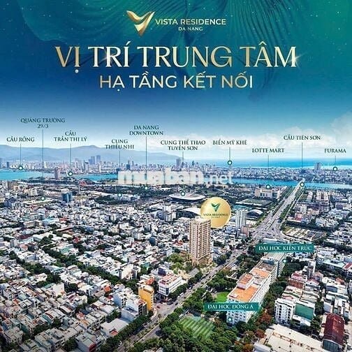Vista Residence Đà Nẵng căn hộ 2 phòng ngủ tầng 14 tuyệt đẹp