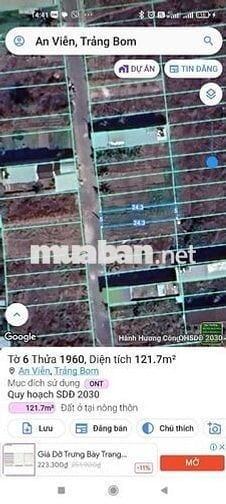 Chính chủ bán đất ấp 4 xã An Viễn - Trảng Bom 121m giá 1,4 tỷ