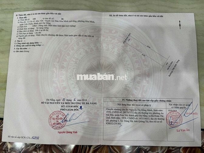 Chính Chủ Chào Bán Đất Đẹp View Biển MT Trần Anh Tông 10m5