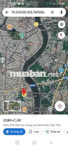 Hẻm 278 đường Tầm vu, thông với hẻm 391 đường 30/4. TP Cần Thơ